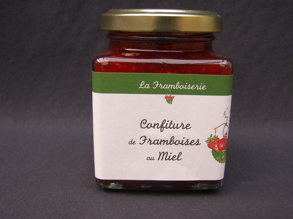 Confiture framboises au miel